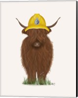 Framed Highland Cow Fireman