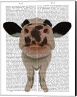 Framed Nosey Cow 1 Book Print