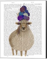Framed Sheep with Wool Hat, Full Book Print