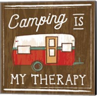 Framed 'Comfy Camping IV' border=
