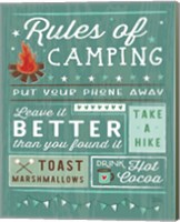 Framed 'Comfy Camping I' border=