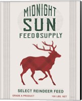 Framed Midnight Sun Reindeer Feed