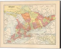 Framed Map of Ontario
