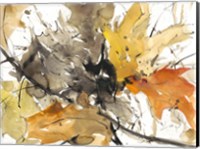 Framed Watercolor Autumn Leaves II