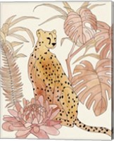 Framed 'Blush Cheetah III' border=