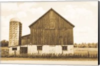 Framed Weathered III Sepia