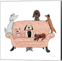 Framed Playful Pets Dogs I