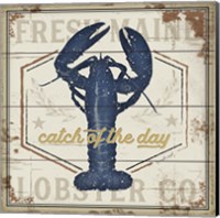 Framed 'Fresh Maine Lobster Co.' border=