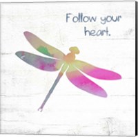 Framed 'Follow Your Heart' border=