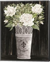 Framed 'Punched Tin Floral III' border=