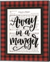 Framed 'Away in a Manger' border=