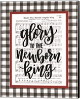 Framed 'Glory to the Newborn King' border=