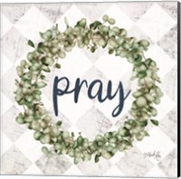 Framed Pray Eucalyptus Wreath