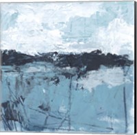 Framed 'Blue Coast Abstract II' border=