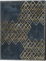 Framed Deco Pattern in Blue I