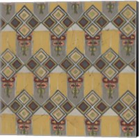 Framed Ochre Tapestry VII