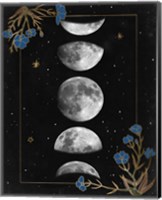 Framed 'Night Moon I' border=