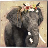 Framed 'Klimt Elephant I' border=