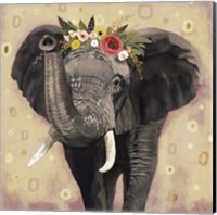 Framed 'Klimt Elephant II' border=