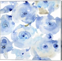 Framed Blue Roses I