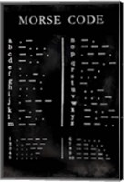 Framed Morse Code Chart