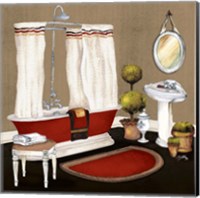 Framed Red Master Bath II