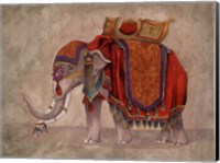 Framed Ceremonial Elephants I