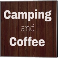 Framed Camping & Coffee Brown