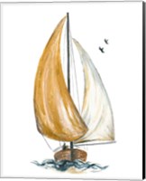 Framed Gold Sail I