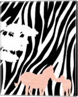 Framed 'Modern Zebra's' border=