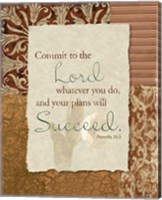 Framed 'Commit to the Lord' border=