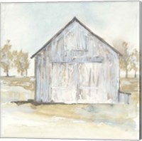 Framed White Barn I