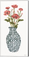 Framed Tile Vase with Bouquet I