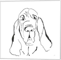 Framed Line Dog Bloodhound I