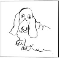 Framed Line Dog Basset Hound