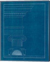 Framed 'Architectural Columns I Blueprint' border=