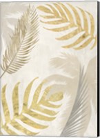 Framed Palm Leaves Gold III