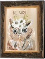 Framed Be Wise Owl