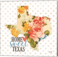 Framed Home Sweet Texas Floral