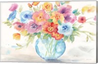Framed Bright Poppies Vase