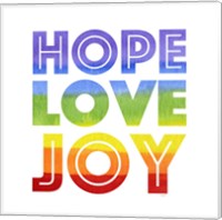 Framed Rainbows VII-Hope Love Joy