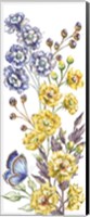 Framed Wildflower Stem panel VI