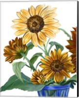 Framed 'China Sunflowers II' border=