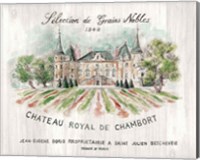 Framed 'Chateau Chambort on Wood Color' border=