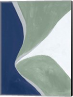 Framed Blue Green Abstract III