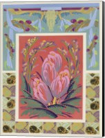 Framed Art Deco Florals VIII