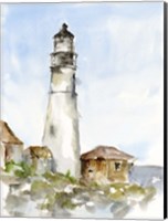Framed Plein Air Lighthouse Study I