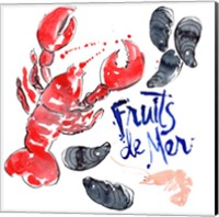 Framed Fruits De Mer I