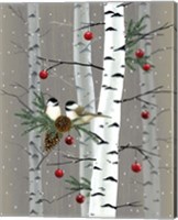 Framed 'Birch Birds II' border=