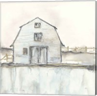 Framed White Barn III